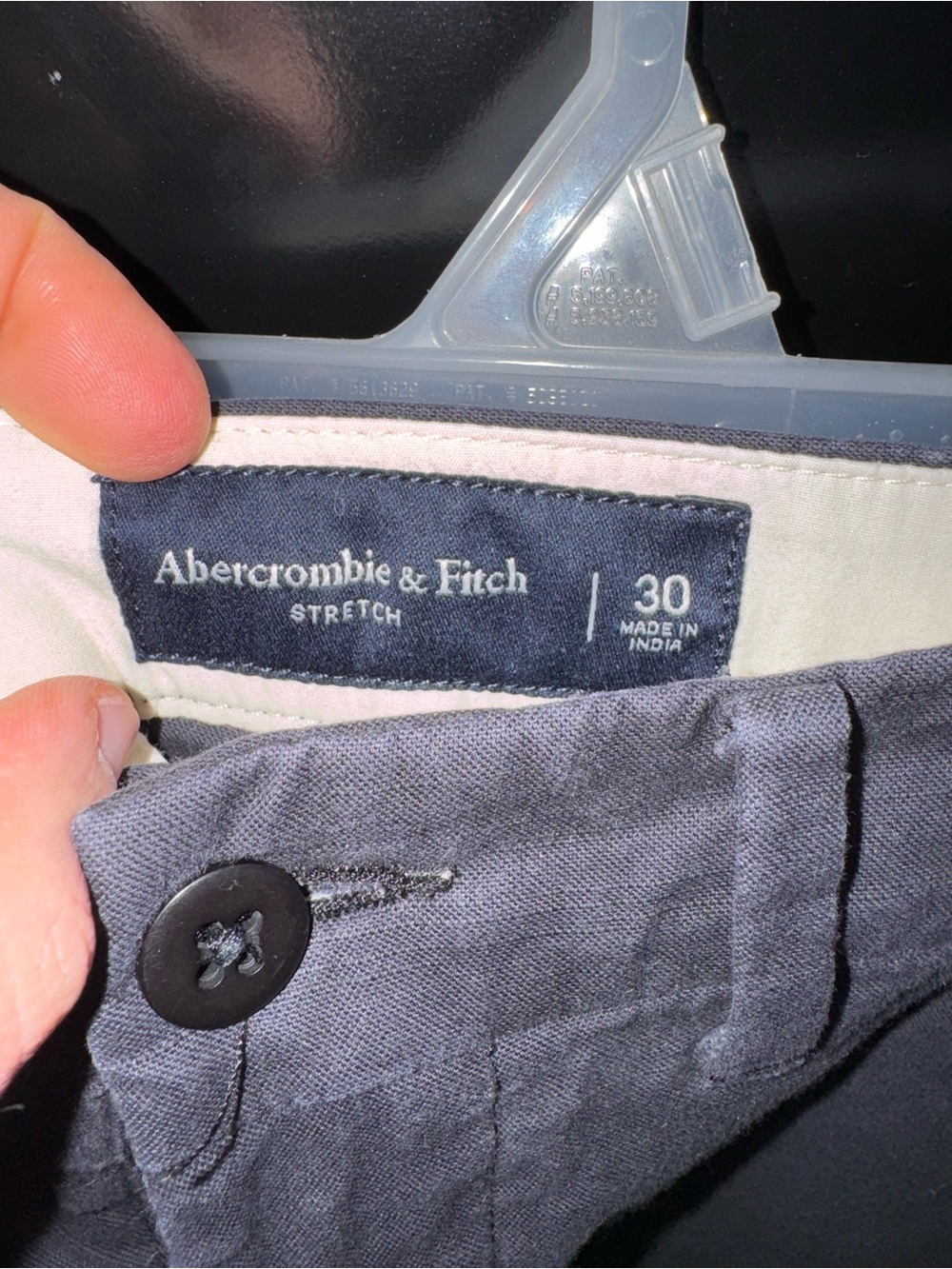 Abercrombie & Fitch Black Flat-Front Men's Shorts - Picture 2 of 3